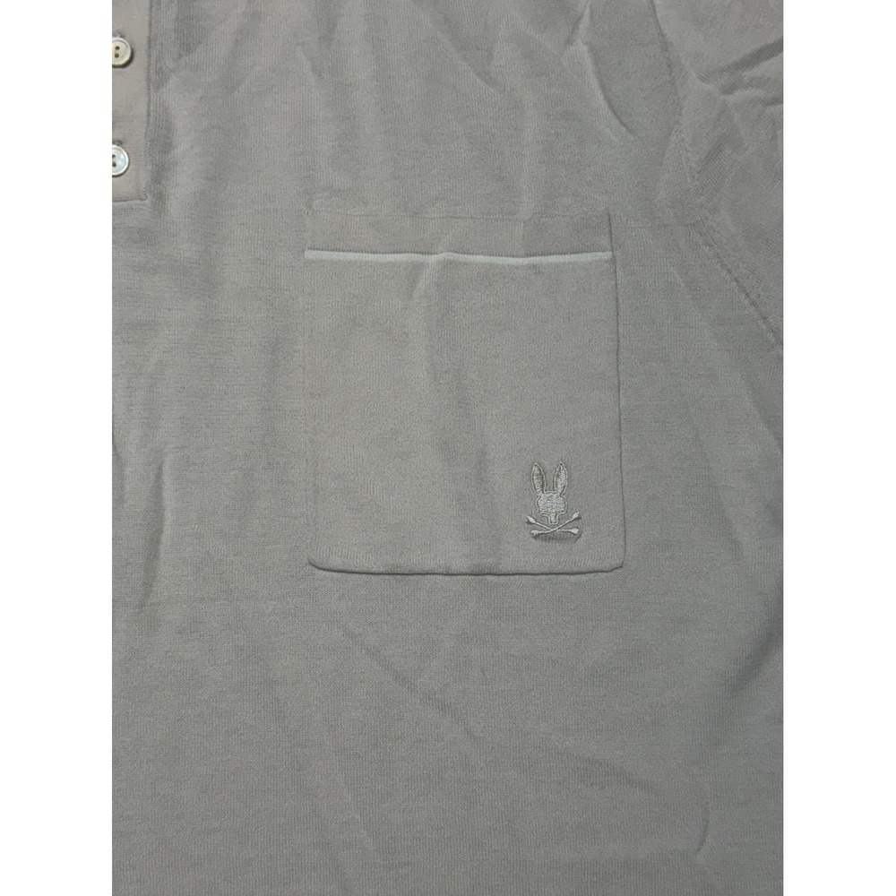 Psycho Bunny Longford Fine Knit SS Polo Natural Linen Cotton Beige Sz 3XL - Picture 4 of 12